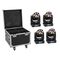 EUROLITE Set 4x LED TMH-H90 + Case mit Rollen