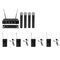 OMNITRONIC Set UHF-E4 Funkmikrofon-System + 4x BP + 4x Lavaliermikrofon 823.6/826.1/828.6/831.1MHz