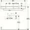Geberit Waschtisch XENO² 900x480mm m Abl. re m HL o ÜL weiß KT