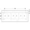 Geberit Lichtspiegel OPTION PLUS SQUARE Bel dir u ind Alu eloxiert 1600x700x35mm