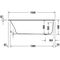 Duravit Einbauwanne QATEGO mit 1 Rückenschräge 1500x750mm weiß