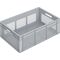 Transportbehälter L600xB400xH220mm grau PP Durchfassgr.Seitenwände durchbrochen