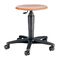 Drehhocker m.Rollen Buche natur Sitz-H.420-550mm TOPSTAR