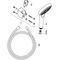 HG Brauseset CROMA SELECT S VARIO Isiflex Brauseschlauch 1600mm weiß/chrom