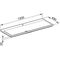 Keuco Mineralguss-WT ROYAL REFLEX m 1L-Boh we alpin 1300x30x490mm