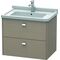 Duravit Waschtischunterbau BRIOSO Griffe chrom 563x670x469mm leinen