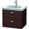 Duravit Waschtischunterbau BRIOSO Griffe chr 563x620x469mm kastanie dunkel