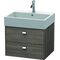 Duravit Waschtischunterbau BRIOSO Griffe chrom 442x584x459mm pine terra