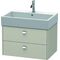 Duravit Waschtischunterbau BRIOSO Griffe chrom 442x684x459mm taupe matt