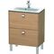 Duravit WT-Unterbau BRIOSO COMPACT Griffe chr 683x620x389mm europ. eiche