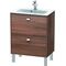 Duravit WT-Unterbau BRIOSO COMPACT Griffe chr 683x620x389mm nussbaum natur