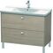 Duravit Waschtischunterbau BRIOSO Griffe chrom 691x1020x479mm pine silver