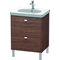 Duravit Waschtischunterbau BRIOSO Griffe chr 693x620x469mm nussbaum dunkel