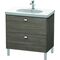 Duravit Waschtischunterbau BRIOSO Griffe chrom 693x820x469mm pine terra