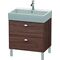 Duravit Waschtischunterbau BRIOSO Griffe chr 570x684x459mm nussbaum dunkel