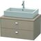 Duravit Konsolenunterschrank BRIOSO Griffe chrom 442x820x550mm leinen