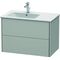 Duravit Waschtischunterbau XSQUARE 560x810x478mm Be links betongrau matt