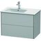 Duravit Waschtischunterbau XSQUARE 560x810x478mm Be li No weiß seidenmatt