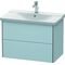 Duravit Waschtischunterbau XSQUARE 565x810x473mm lichtblau seidenmatt