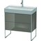 Duravit Waschtischunterbau XSQUARE 731x784x460mm flannel grey hochglanz