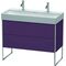 Duravit Waschtischunterbau XSQUARE 731x984x460mm aubergine seidenmatt