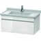 Duravit Waschtischunterbau DURASTYLE 470x800x406mm graphit matt/weiß matt