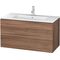 Duravit Waschtischunterbau L-CUBE 1020x481x550mm nussbaum natur