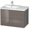 Duravit Waschtischunterbau L-CUBE 820x481x555mm flannel grey hochglanz
