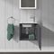 Duravit Waschtischunterbau L-CUBE 294x420x400mm Ans links graphit matt