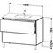 Duravit Waschtischunterbau L-CUBE 534x1020x704mm dolomiti grey hochglanz