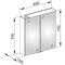 Keuco Spiegelschrank ROYAL L1 Vorb 650x742x150mm si-gb-elo A++