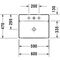 Duravit Aufsatzbecken DURASQUARE o ÜL m HLB 600x470mm ohne Hahnloch weiß