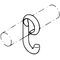 Hewi Garderobenhaken SERIE 477 verschieb a Stange d= 33mm anthrazitgrau
