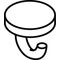 Hewi Haken SERIE 477 40mm, Rosette d= 40mm koralle