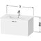 Duravit Waschtischunterbau XBASE 1 Auszug 440x800x475mm weiß matt