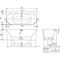 V&B Rückwandbadewanne OBERON 2.0 m Schü i Wannenfarbe 180x80 stone white