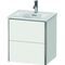 Duravit Waschtischunterbau XSQUARE 560x510x418mm 2 Schubk weiß seidenmatt
