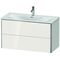 Duravit Waschtischunterbau XSQUARE 560x1010x478mm 2 Schubk weiß hochglanz