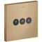 Ventil SQUARE AXOR SHOWERSOLUTIONS UP für 3 Verbraucher brushed bronze