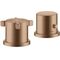 2-Loch Wannenrandarmatur AXOR CITTERIO E DN 15, mit Thermostat brushed red gold