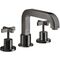 3-Loch-Wannenrandarmatur AXOR CITTERIO DN 15 m Kreuzgr. polished black chrome