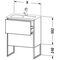 Duravit Waschtischunterbau XSQUARE 610x831x388mm 2 Au No we sdm ES Ah mitte