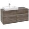 V&B Waschtischunterschrank COLLARO 120x54,8x50cm WT li m LED-B. Stone Oak