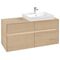 V&B Waschtischunterschrank COLLARO 120x54,8x50cm WT re m LED-B. Nordic Oak