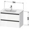 Duravit Waschtischunterbau Ketho.2 784x549x455mm weiß supermatt