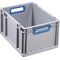 Transportstapelbehälter L400xB300xH220mm grau PP offener Griff blau