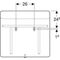 Geberit Lichtspiegelelement it 700x650x35mm, LED 24 V DC 13 W