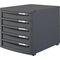 HAN Schubladenbox CONTUR 1505-191 DIN A4/B4/C4 5Schübe geschl dgr/dgr