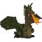Feuerspeiender Drache mit Flügeln, grün