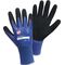 Handschuhe Nitril Aqua Gr.9 blau/schwarz Nyl.m.dop.Nitril EN 388 PSA II - VPE: 12